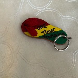 Jamaican wooden keyring